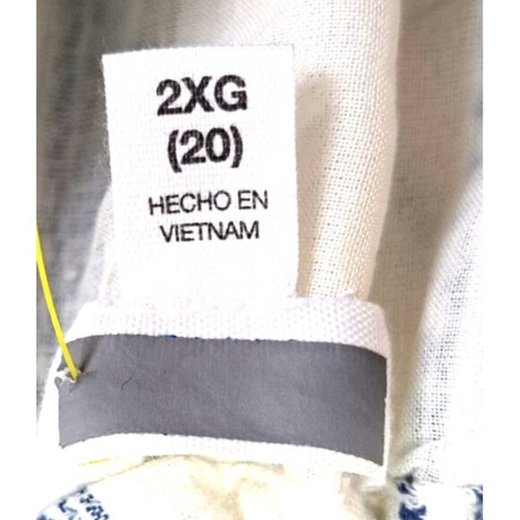 Time & Tru 2XL  Striped Spaghetti Strap Maxi Dress Beach Cottagecore Embroidered - Picture 2 of 8